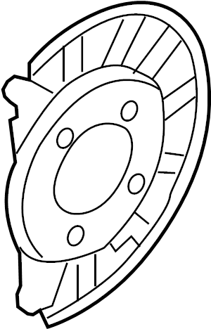 View 8C2Z2390B Brake Backing Plate Full-Sized Product Image