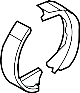 View 8C2Z2648A Parking Brake Shoe Full-Sized Product Image
