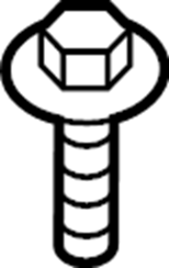 View W702733S450B Screw. HEADLIGHT. Mounting. Bolt. Bumper bracket.  Full-Sized Product Image