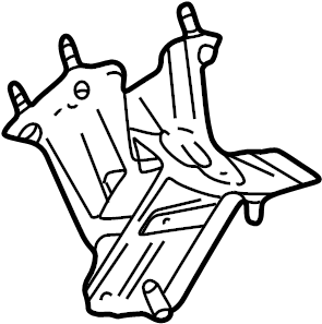 View 8C2Z6028A Engine Mount Bracket (Front, Lower) Full-Sized Product Image