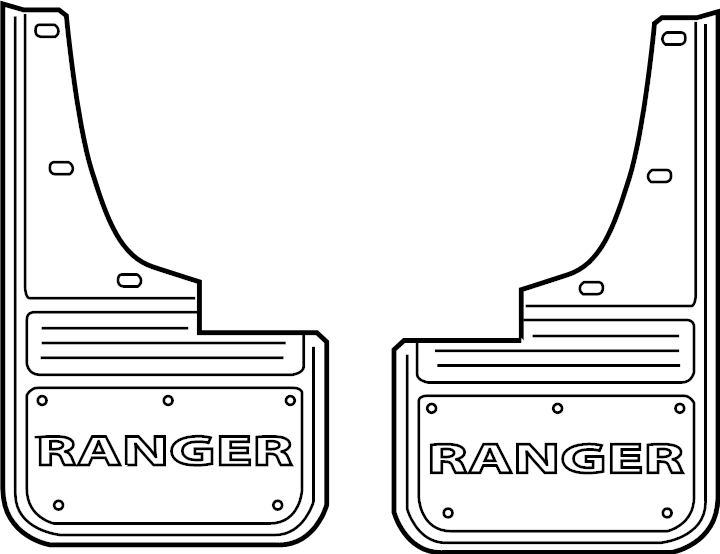 View VKB3Z16A550A Mud Flap Kit Full-Sized Product Image
