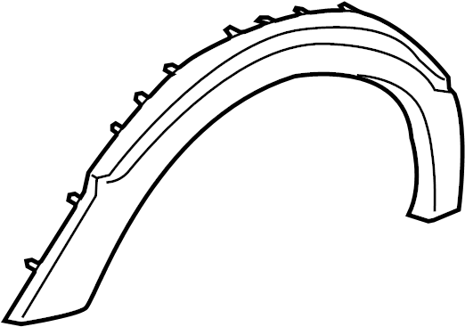 View 6L5Z9929165APTM Wheel Arch Molding (Front, Upper) Full-Sized Product Image