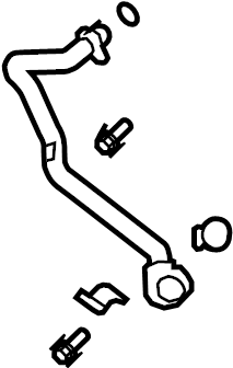 View 8C3Z9F468B Tube. Cooler. Gas. Exhaust. EGR. (Right) Full-Sized Product Image