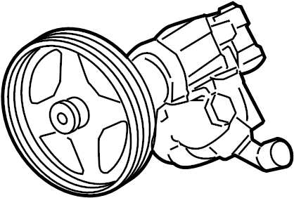 View 7C3Z3A674ARM Power Steering Pump Full-Sized Product Image
