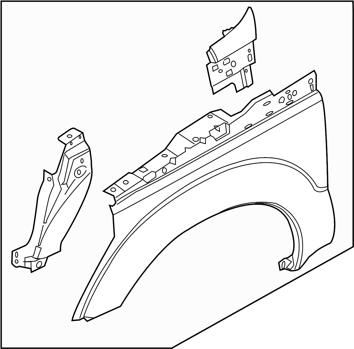 View BC3Z16005A Fender (Front) Full-Sized Product Image