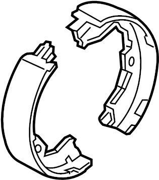 View BC3Z2648A Parking Brake Shoe Full-Sized Product Image