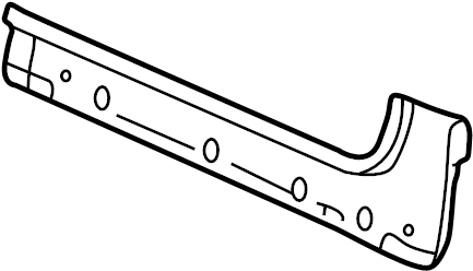 View 8C3Z2510120A REINFORCED. Rocker. (Rear) Full-Sized Product Image