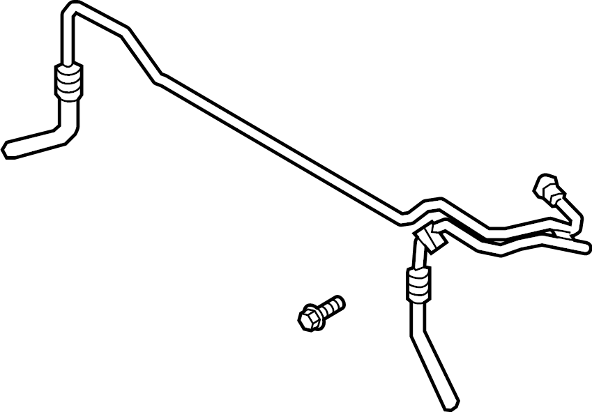 View L1MZ7R081A Automatic Transmission Oil Cooler Hose Assembly Full-Sized Product Image