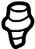 View F81Z16758AB Hood Stop Buffer (Upper, Lower) Full-Sized Product Image