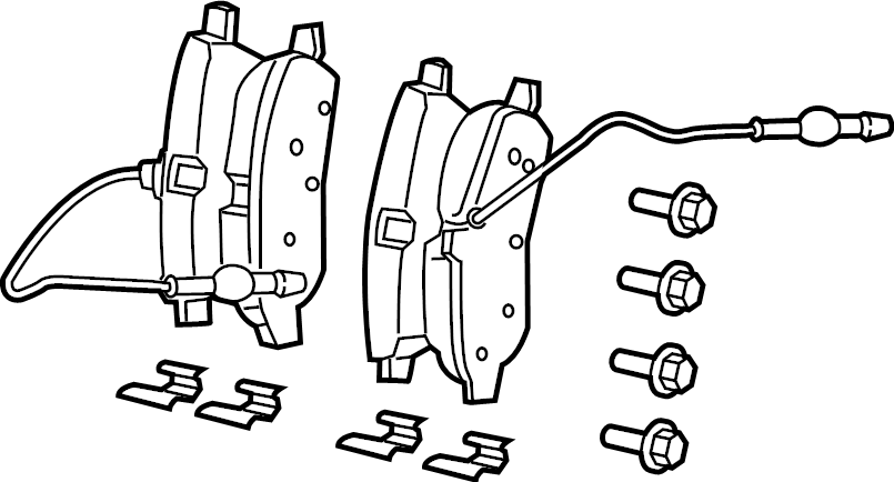 View CK4Z2001B Disc Brake Pad Set (Front) Full-Sized Product Image