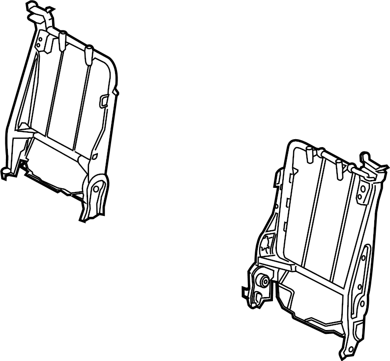 View BK3Z99613A39D Frame - Seat Back RETAINI. (Rear) Full-Sized Product Image