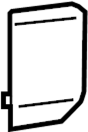 View 9L3Z1822670AA COVER. Handle. Door. Inside.  Full-Sized Product Image
