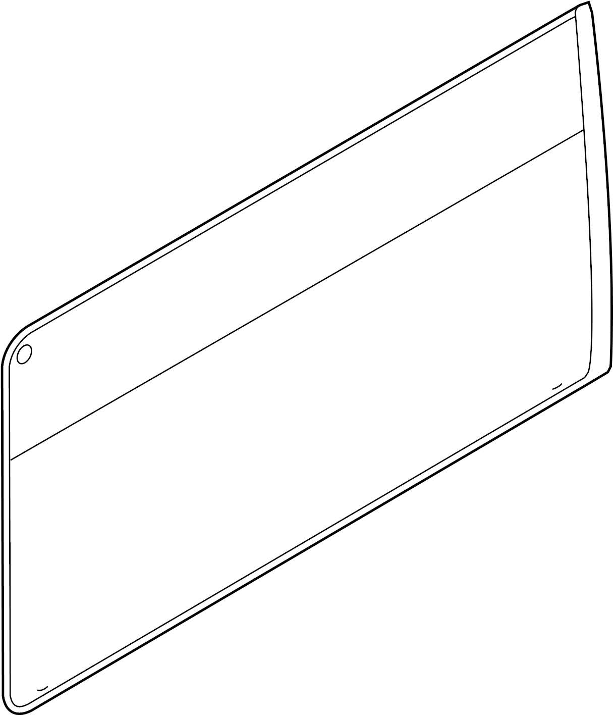 View BK3Z6129711H Sliding Door Glass Full-Sized Product Image