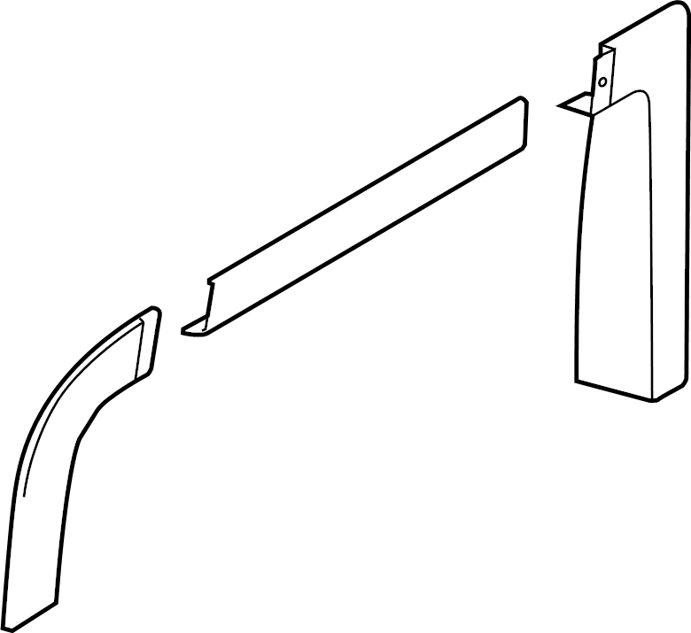 View EK4Z6125560BA Door Window Molding (Rear) Full-Sized Product Image