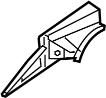 View CK4Z6127947D Roof Side Rail Reinforcement (Front, Rear, Upper) Full-Sized Product Image
