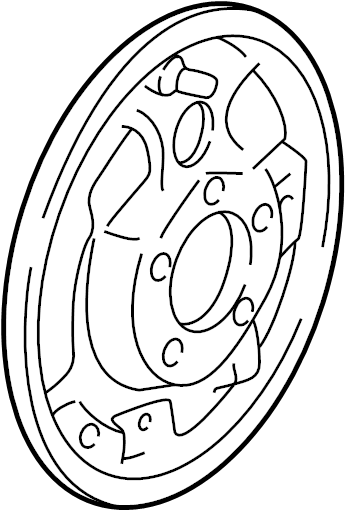View F65Z2212AA Brake Backing Plate Full-Sized Product Image