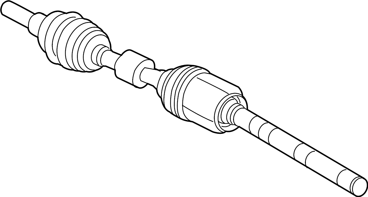 View LX6Z3B436CL CV Axle Assembly (Front) Full-Sized Product Image