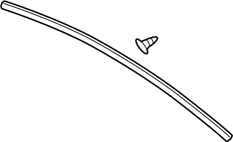 View GJ5Z16B990B Hood Seal (Front, Upper) Full-Sized Product Image