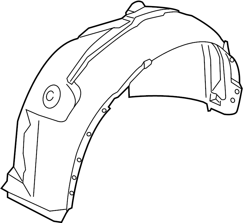 View CJ5Z16K038A Fender Bracket (Front, Rear, Lower) Full-Sized Product Image