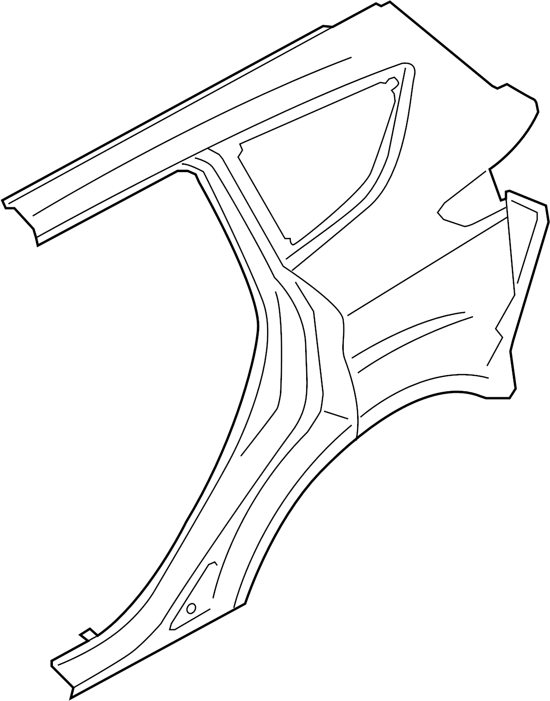 View GJ5Z7827840A Quarter Panel (Rear, Lower) Full-Sized Product Image
