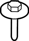 View W708617S450B Screw. Headlight. Bolt. (Upper) Full-Sized Product Image