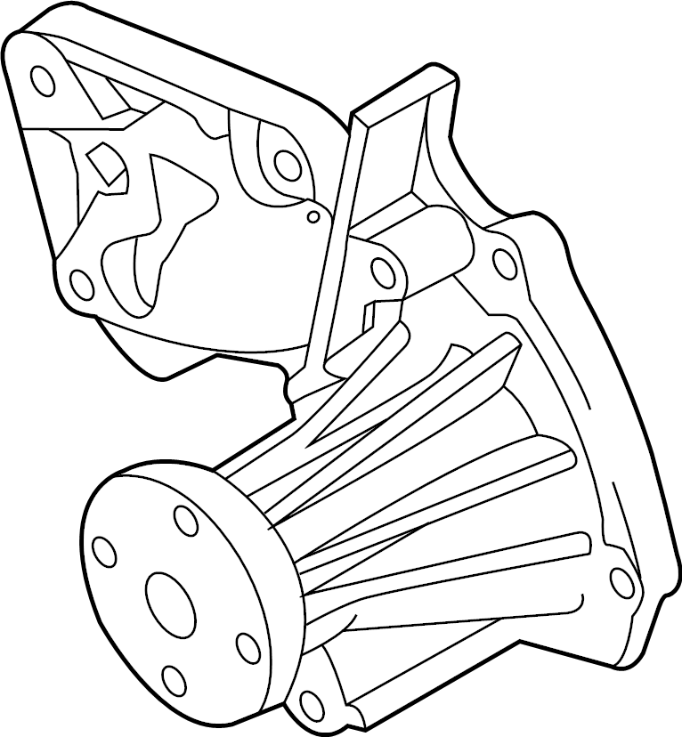 View HX7Z8501B Engine Water Pump Full-Sized Product Image