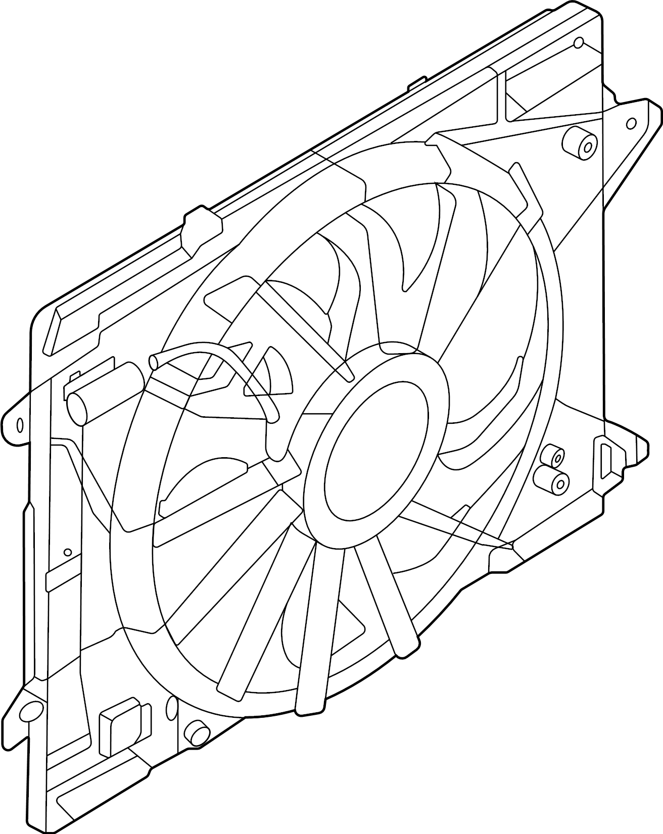 View LX6Z8C607B Engine Cooling Fan Assembly Full-Sized Product Image