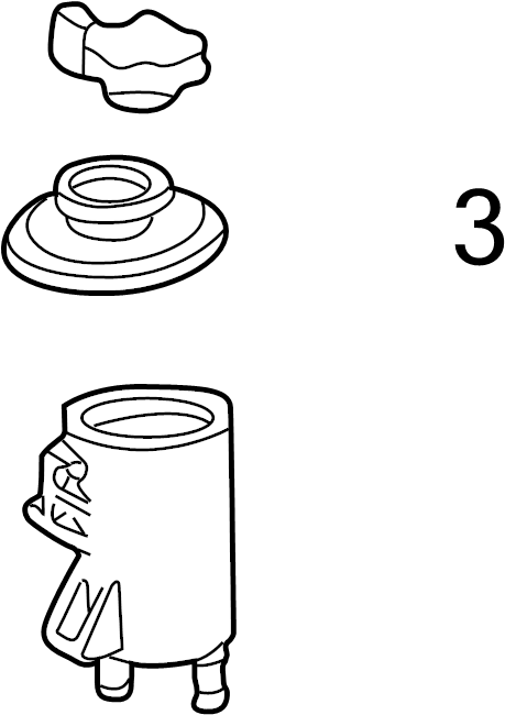 View F23Z3A006A Power Steering Reservoir Cap Full-Sized Product Image