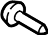 View W718988S439 Door Hinge Bolt (Upper, Lower) Full-Sized Product Image