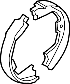 View 8C3Z2648B Parking Brake Shoe Full-Sized Product Image