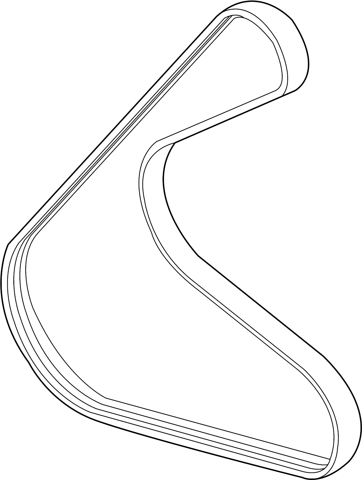 View AE5Z8620A Serpentine Belt Full-Sized Product Image