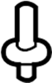 View N811040S Rivet. Molding. Insulator. Roof. (Front) Full-Sized Product Image