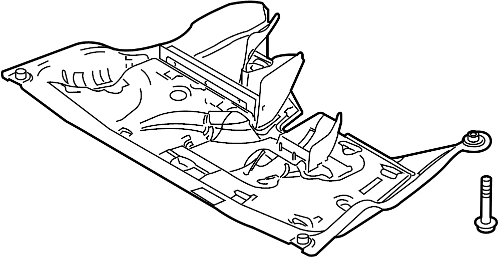 View DA8Z9910494B Radiator Support Splash Shield (Front, Lower) Full-Sized Product Image