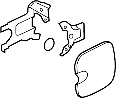 View 8A8Z74405A26A Fuel Filler Door Full-Sized Product Image