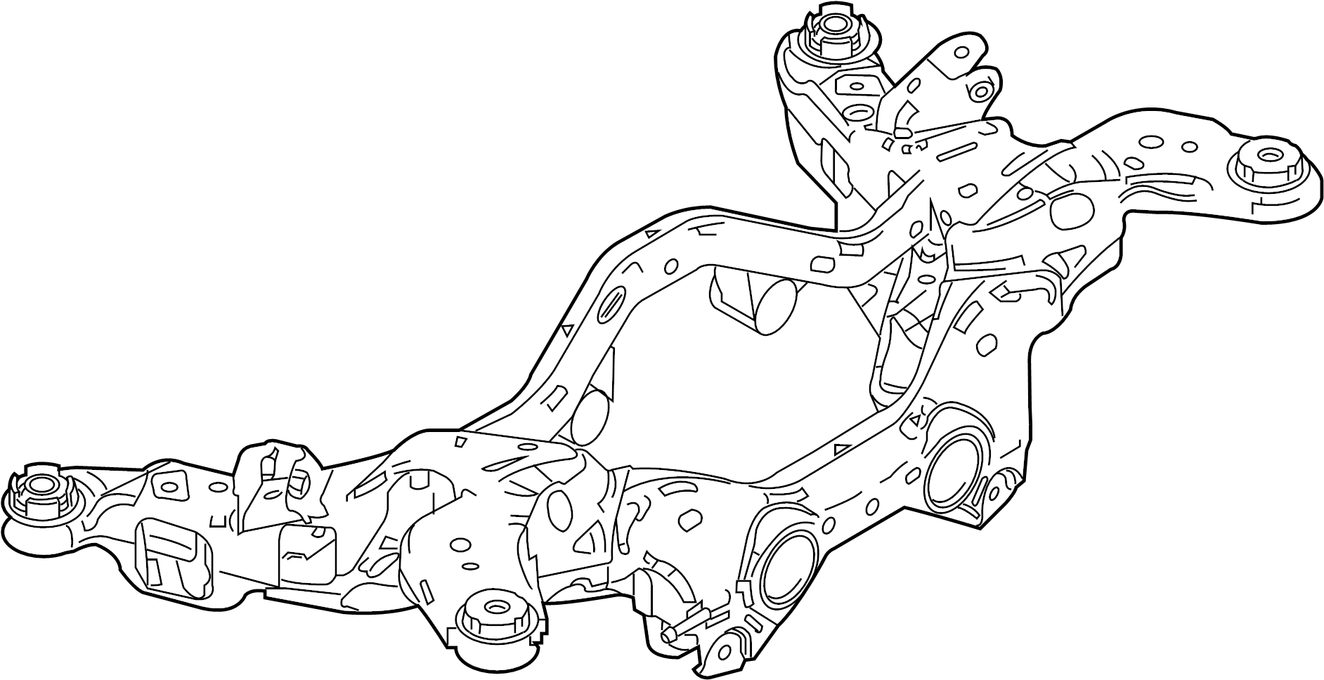 View DA5Z5R003G Suspension Subframe Crossmember (Rear) Full-Sized Product Image