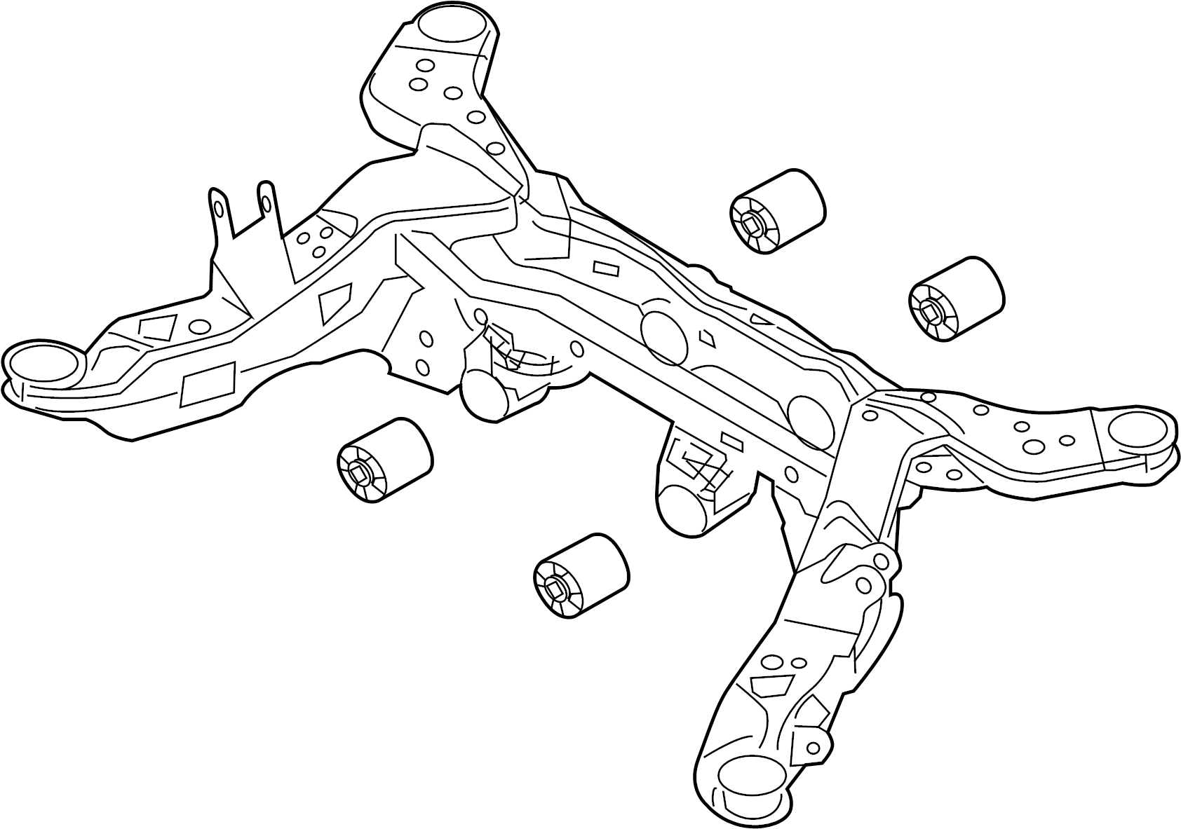 View DG1Z5R003F Suspension Subframe Crossmember (Rear) Full-Sized Product Image