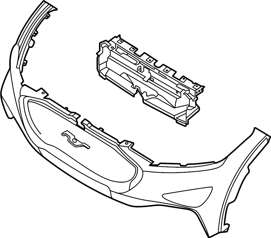 View LJ8Z17D957BBPTM Bumper Cover (Upper) Full-Sized Product Image