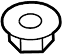 View 7L2Z19C149AA Jack. Bezel. Auxiliary. Trim. Cap.  Full-Sized Product Image