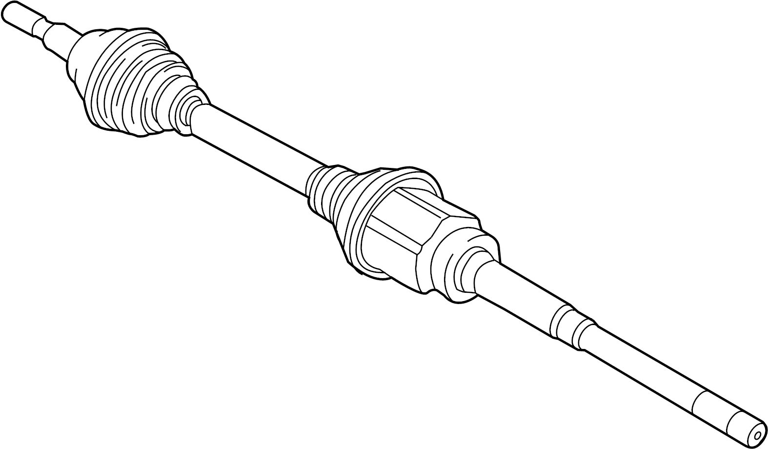 View F2GZ3B436AK CV Axle Assembly (Front) Full-Sized Product Image