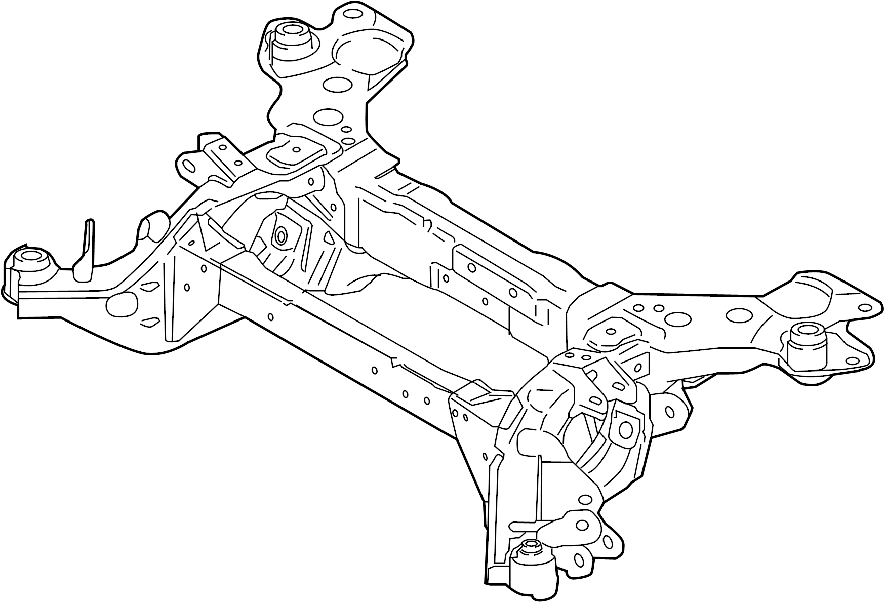 View F2GZ5035D Suspension Subframe Crossmember (Rear) Full-Sized Product Image