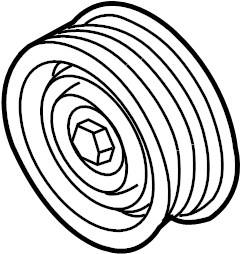 View 4S7Z8678A Accessory Drive Belt Idler Pulley Full-Sized Product Image
