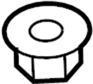 View N811198S437 Alternator Nut. Deck Lid Hinge Nut.  Full-Sized Product Image