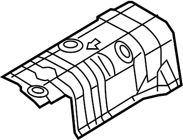 View AE8Z5411434A Floor Pan Heat Shield (Rear, Upper, Lower) Full-Sized Product Image