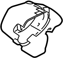 View D2BZ18491A Instrument Panel Air Duct Full-Sized Product Image
