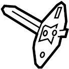 View CE8Z5462452B Folding Seat Lock Striker Full-Sized Product Image