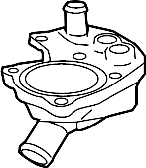 View GL2Z8592A Engine Coolant Thermostat Housing (Lower) Full-Sized Product Image