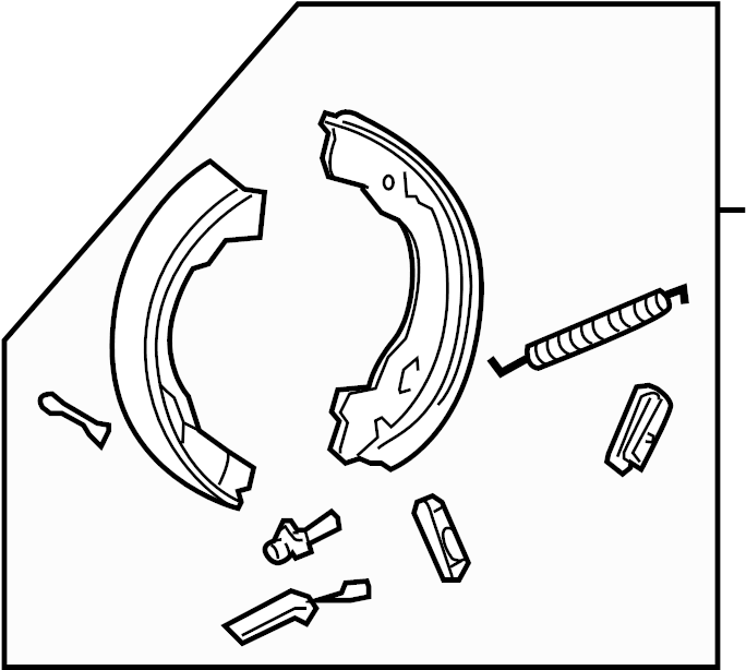 View 6L2Z2648A Parking Brake Shoe Full-Sized Product Image