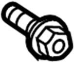 View N805490S439 License Plate Bracket Bolt Full-Sized Product Image