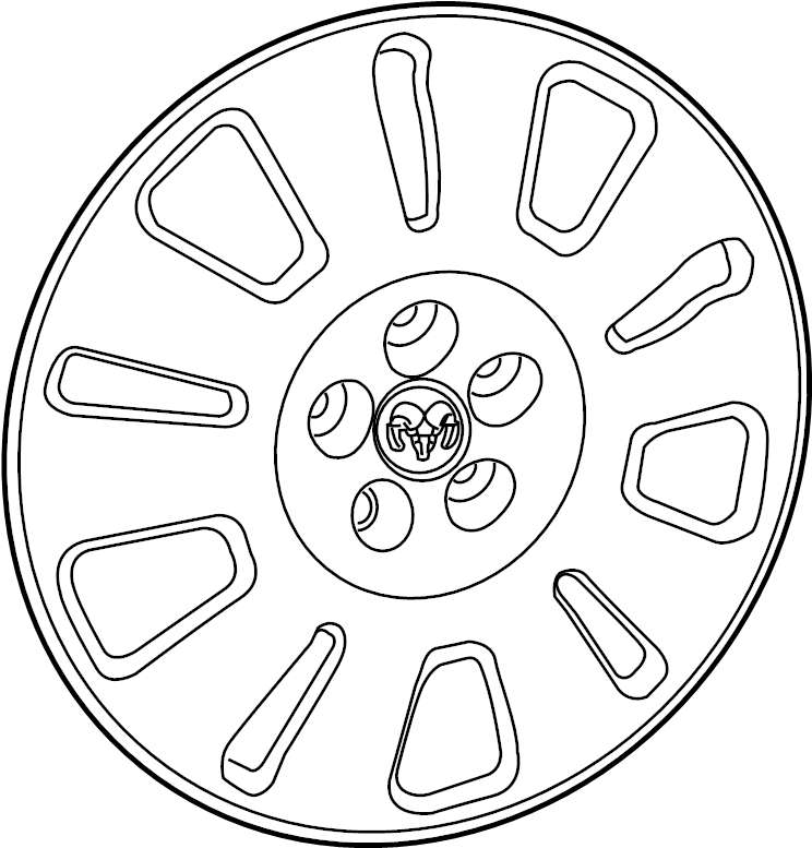 View 68263172AA Wheel Cover Full-Sized Product Image