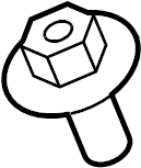 View 6036178AA Console Bolt. Hex Flange Head. Screw.  Full-Sized Product Image